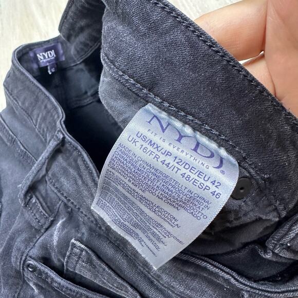 NYDJ Black Slim Bootcut Sure Stretch LiftxTuck Technology High Rise Jeans 12 - Picture 14 of 14